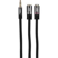Main product image for Audtek YF35SM 6" Premium Slim 3.5mm Stereo Male to 2 RCA Female Y Adapter Cable181-976